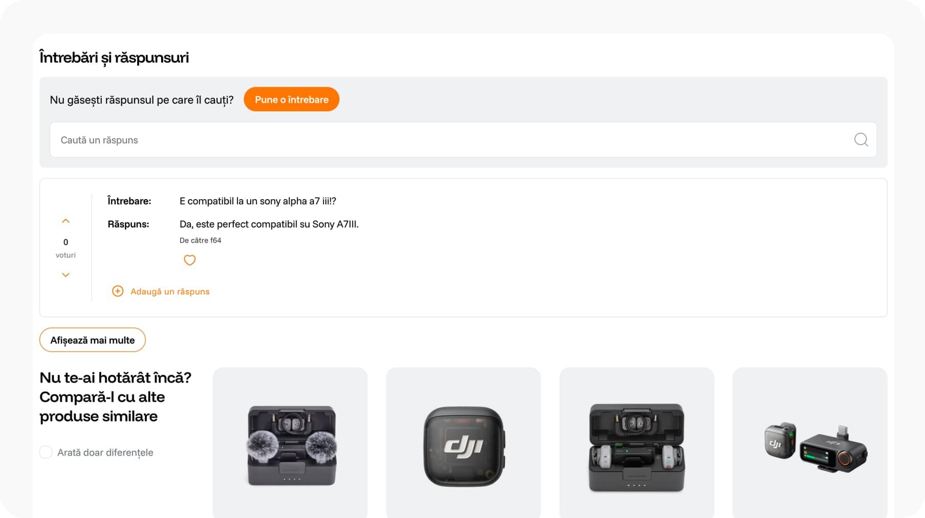 F64 product questions and answers with comparison between similar products